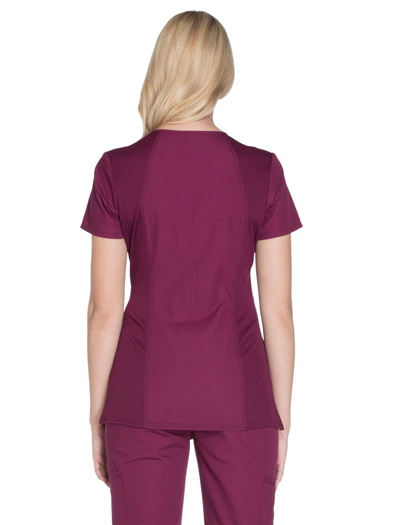 Cherokee Women's V-Neck Top, Wine, Small - Image 2